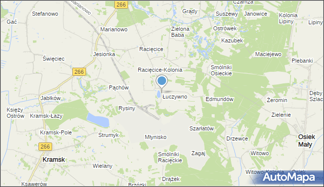 mapa Łuczywno, Łuczywno na mapie Targeo